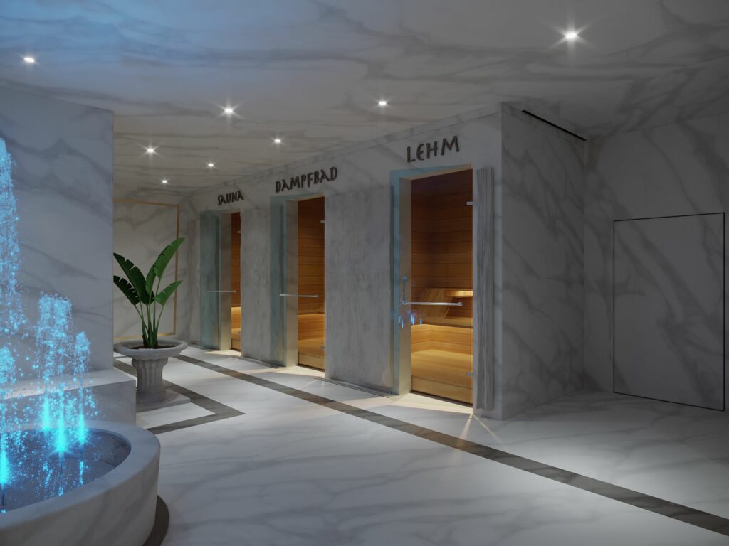 Blick in den Wellnessbereich des Hotel Babylon Royal in Ringsheim