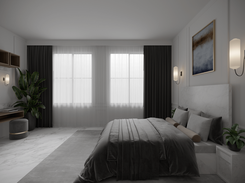 Blick in ein Hotelzimmers des Hotel Babylon Royal in Ringsheim